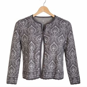 Pendleton Gray Wool Mandarin Style Classic Cardigan Sz Sm